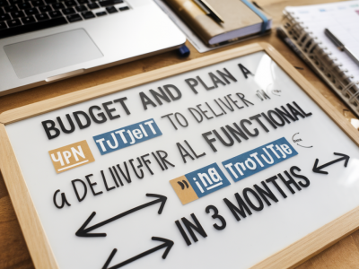 Comment budgeter et planifier un projet de fin d'études pour livrer un prototype fonctionnel en 3 mois