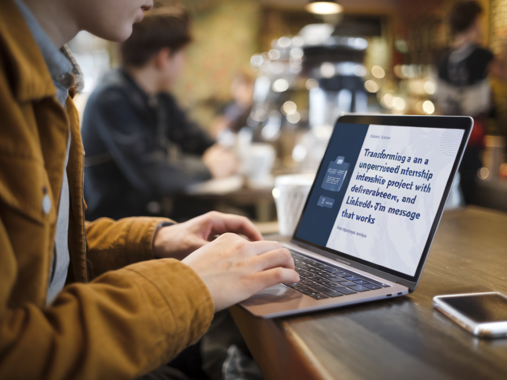 Transformer un stage sans encadrement en projet publishable : livrables, preuves et message linkedin qui marche