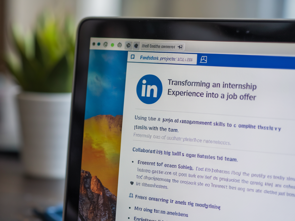 Rédiger un récit de projet pour linkedin qui transforme une expérience de stage en offre d'embauche